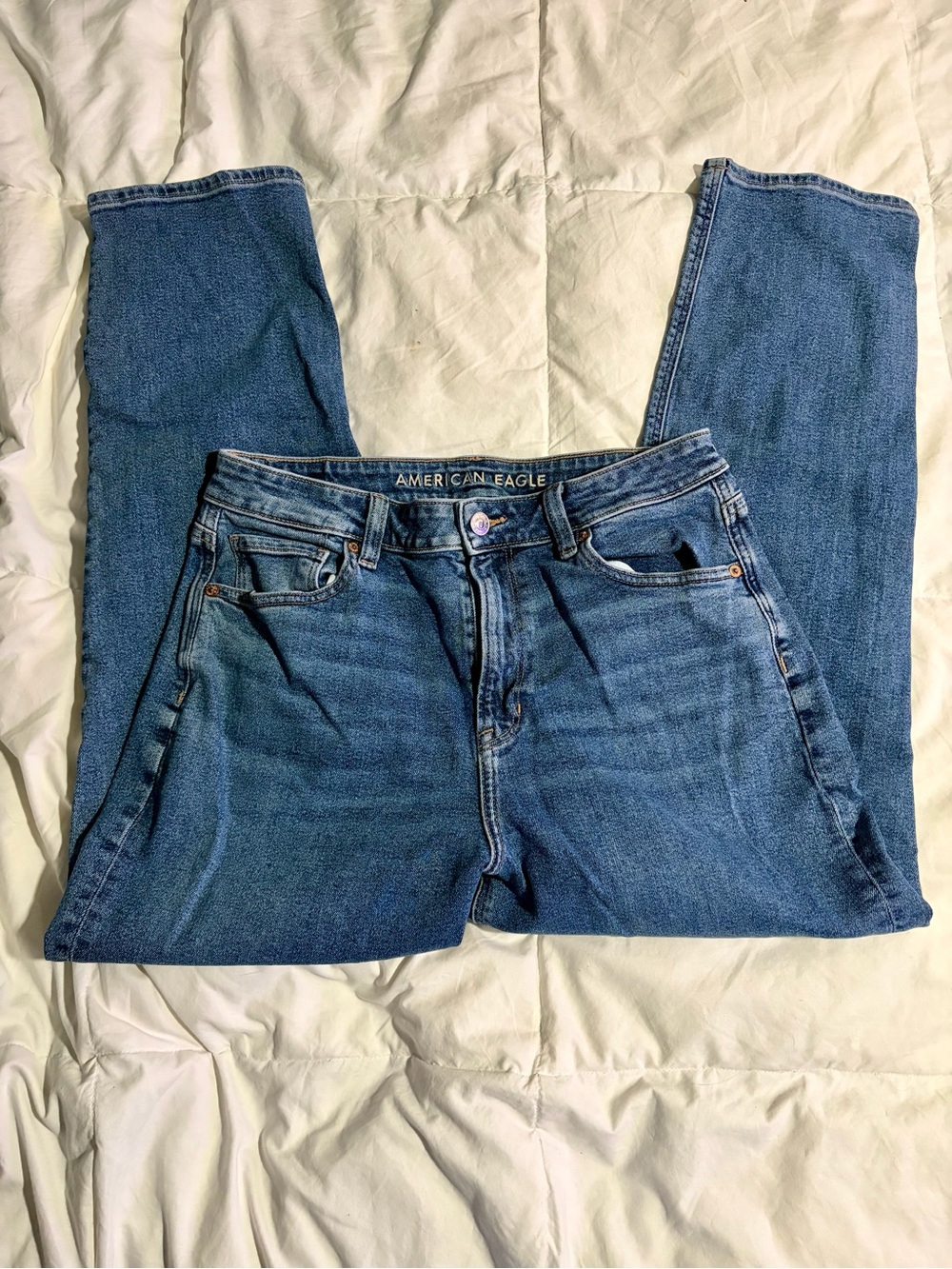 American Eagle Outfitters Medium Blue Straight Leg Jeans